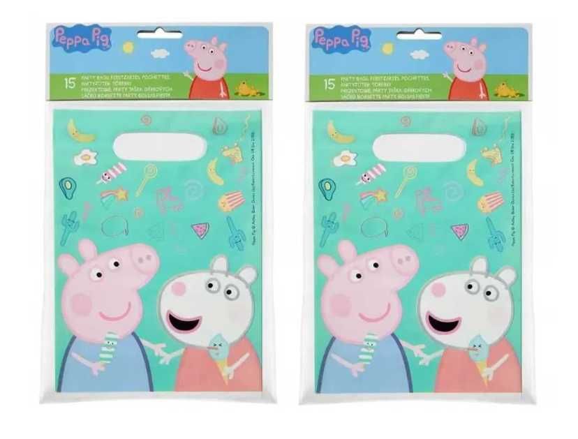 30X Torebki na prezenty Świnka PEPPA na cukierki słodycze woreczki