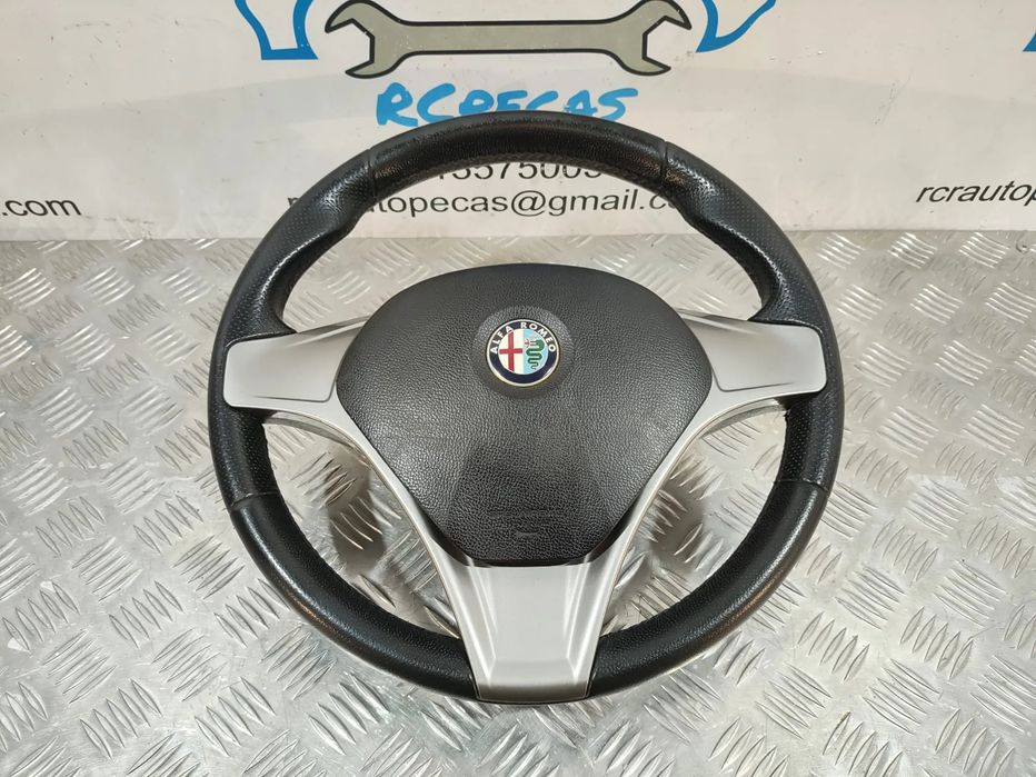 VOLANTE GUIADOR COMPLETO ALFA ROMEO MITO 955 PELE PERFURADA AIRBAG
