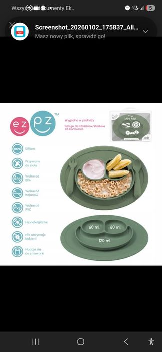 silikonowy talerzyk ezpz