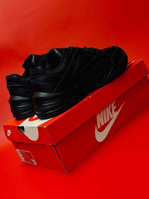 мужские кожаные кроссовки nike Monarch черные мужские красовки монархи