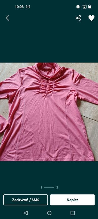 Bluzka, Golf w kolorze różowym.