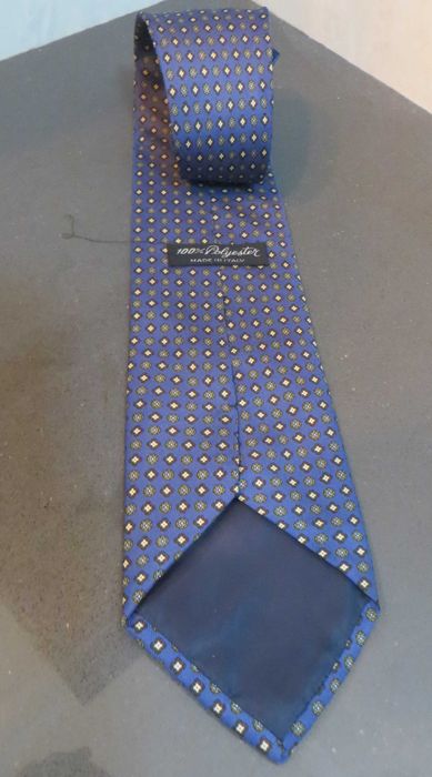 Gravata azul, estampada - Made in Italy - Usada 1 vez