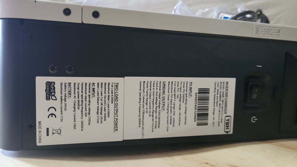 Гібридний інвертор, 48В,  6,2кВт, перетворювач, ДБЖ, ИБП