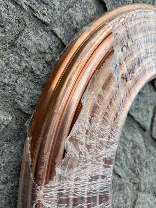 NOWY Zwój rurka miedziana 1,8cm okolo 25 metrów