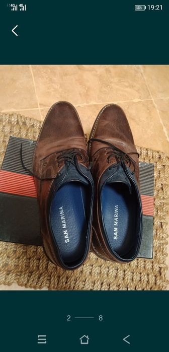 Мужские кожаные ботинки  42