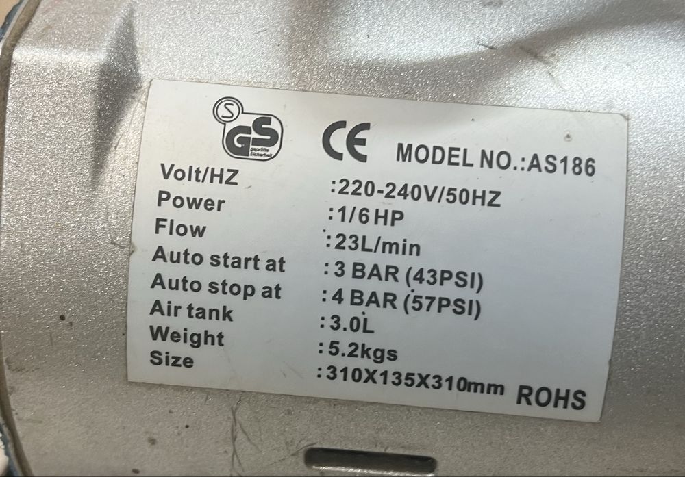 Компресор для аерографа → MIOL AS186