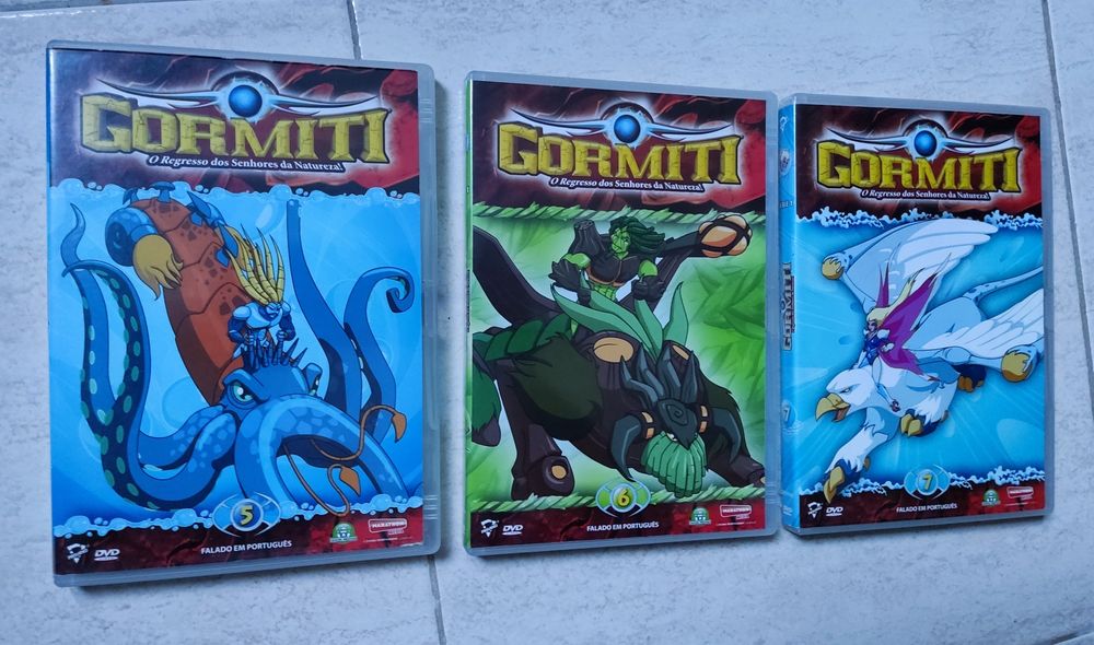 Conjunto de 3 DVDs Gormiti  (Nº: 5, 6 e 7)