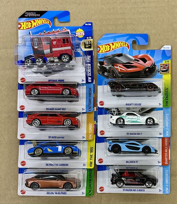 Hot wheels Honda Vw Bmw Delorean TH Mc laren Fast Furious Supra Mazda