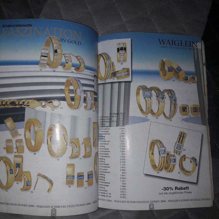 Katalog, książeczka, wzornik złotej biżuterii 98 stron