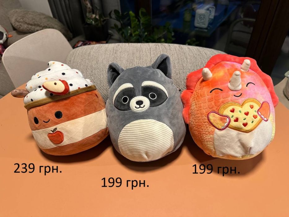 М'які іграшки Squishmallows