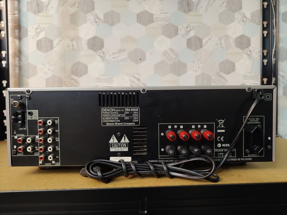 Amplituner Denon DRA-500AE srebrny