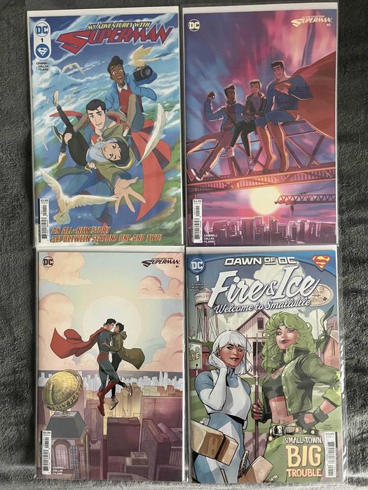 komiksy dc - superman, wonder woman, blue beetle, titans