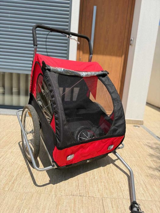 Atrelado de bicicleta de dois lugares