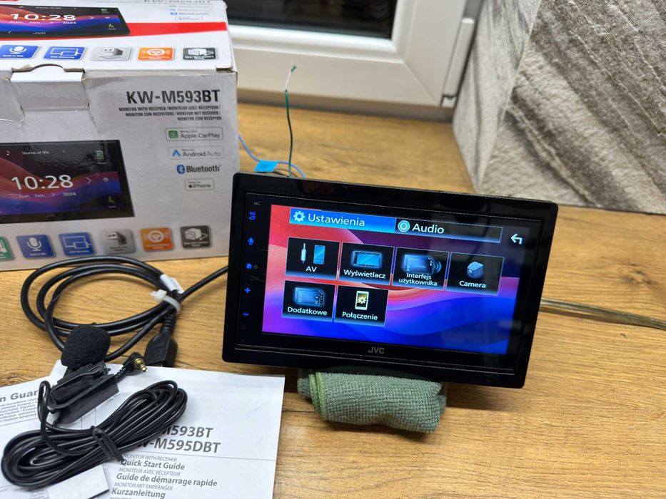 radio samochodowe jvc kw-m593bt,carplay android auto