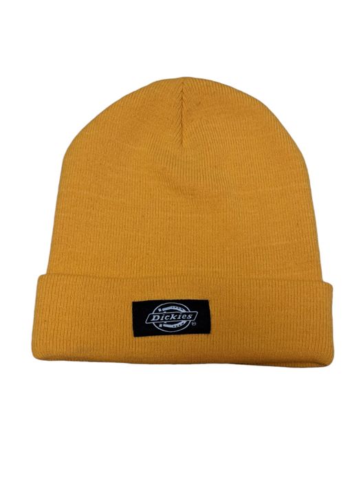 Żółta czapka zimowa Dickies logo haft retro vintage carhartt nike boxy