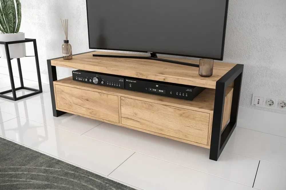 Komoda szafka RTV2 Loft 180cm dąb  Craft Lancelot Wotan Hikora Halifax