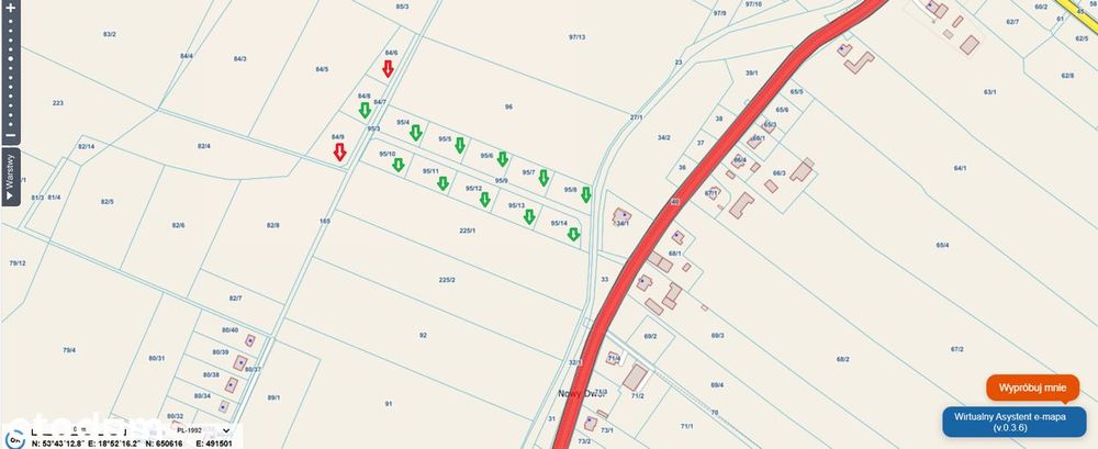 Działki budowlane o pow. 1500 m2 | Nowy Dwór/Grabówko, gmina Kwidzyn