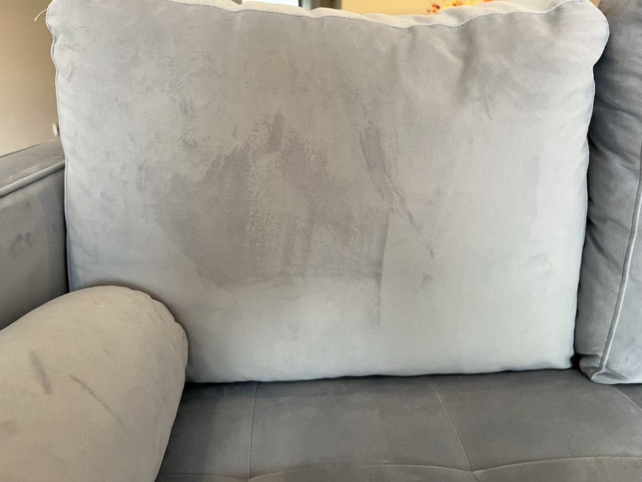 Sofa veludo azul ceu