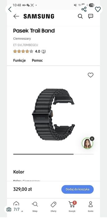 100% Oryginalne Pasek do Samsung Galaxy Watch Ultra,Trail Band, Nowe