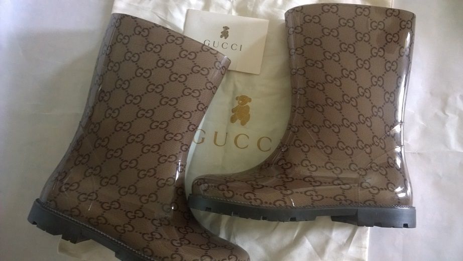 Gucci Kalosze Logo Dziecięce 33 unisex nowe z metkami