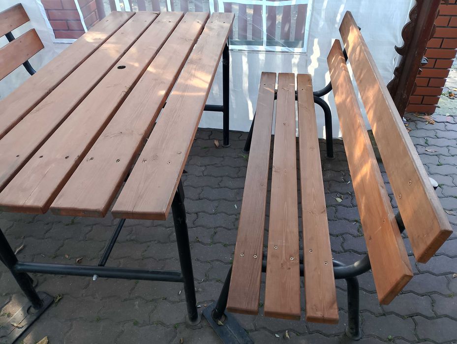 Stół z ławkami ogrodowe