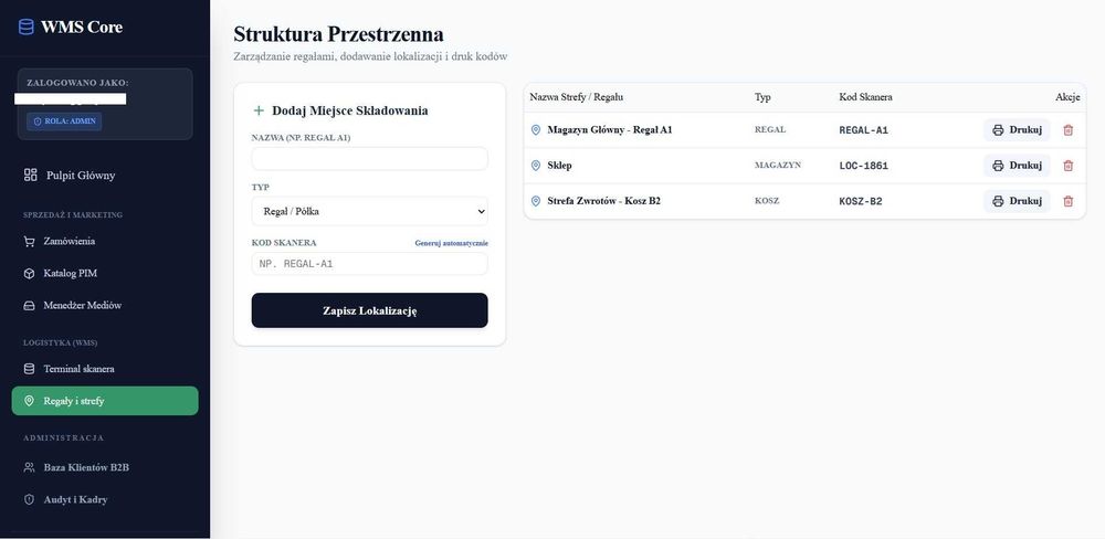 Vantor ERP, WMS, SEP  zarządzanie magazynem, aplikacja PIM WMS