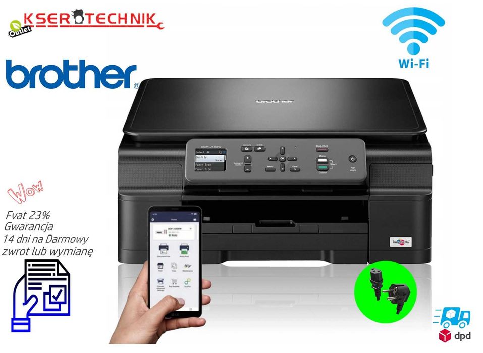 Drukarka 3w1 Ksero/Skan (kolor) Brother DCP-J152W / Tani Druk  WiFi