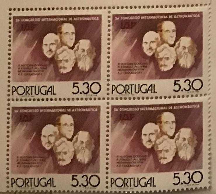 Sheet of New Stamps Valued at 5$30 – 26th International Astronautical Congress – 1975