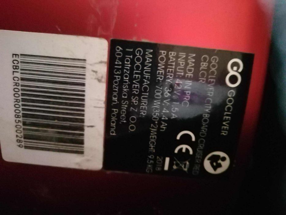 hoverboard elektryczny czerwony z ładowarką