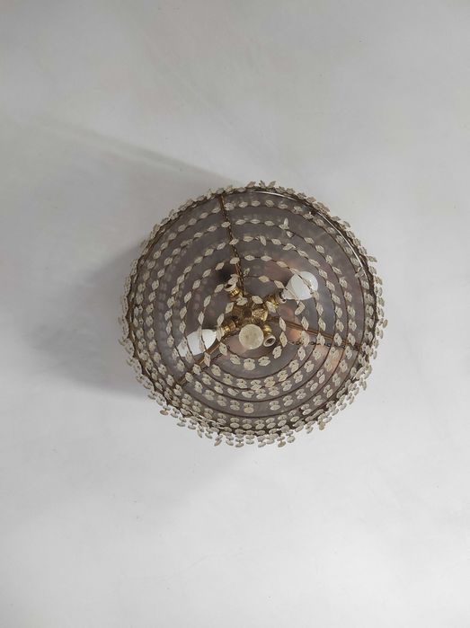 Candeeiro/Lustre de Cristal Vintage Dourado