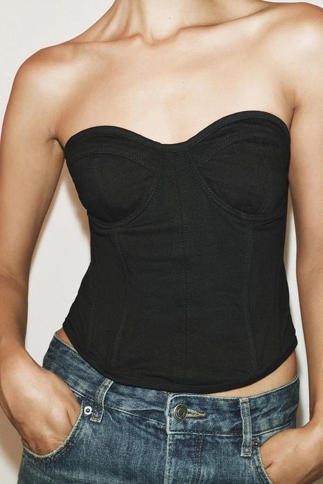 Джинсовий корсет zara
