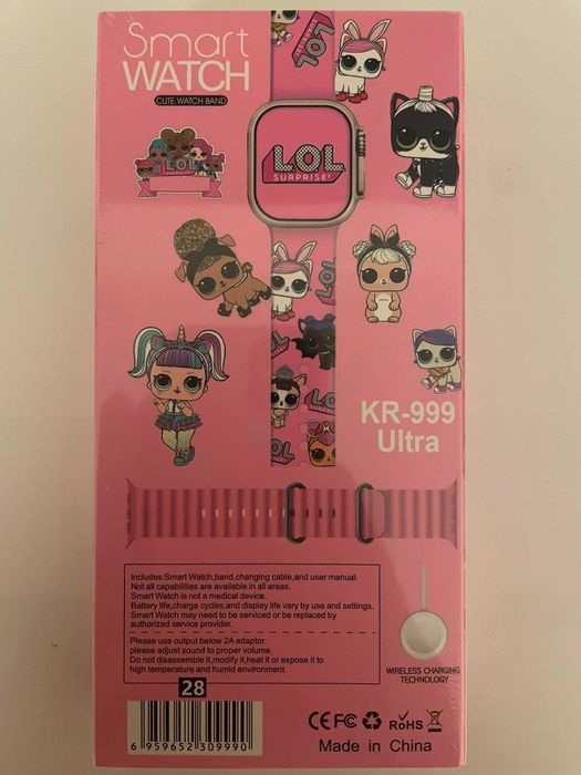 smartwatch L.O.L KR-999 ultra (relógio menina)