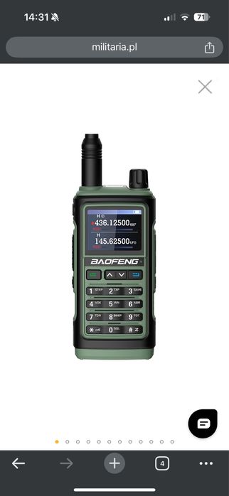 Radiotelefon Baofeng uv 17 Pro Max 4 pasma 10w zielony