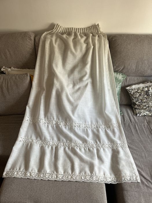 Cortinas vintage com renda