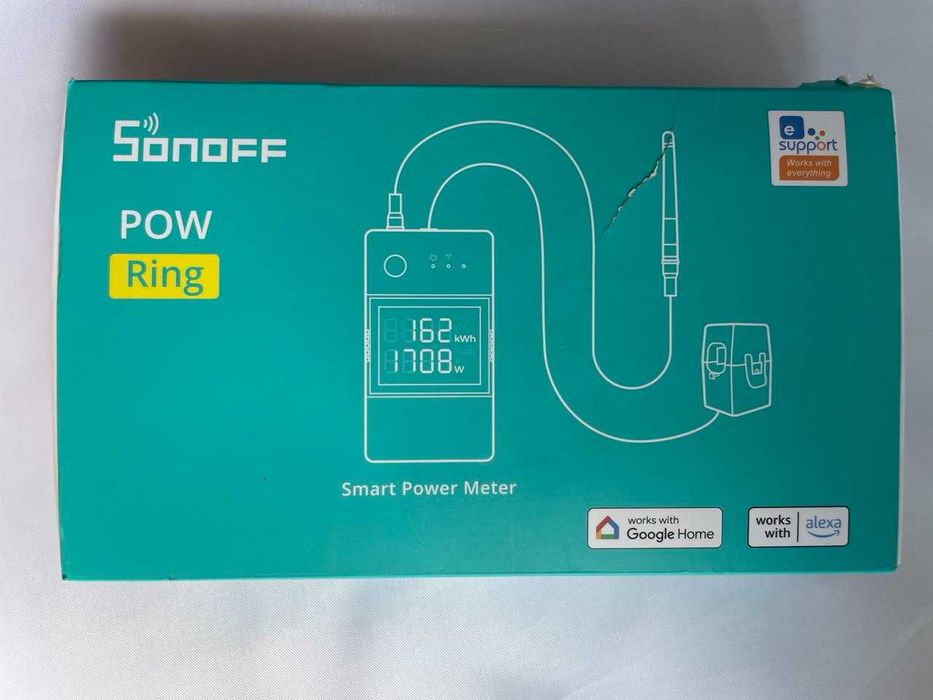 SONOFF POWCT Licznik Zużycia Energii Prądu 100A Sonda Przekładnik 2046