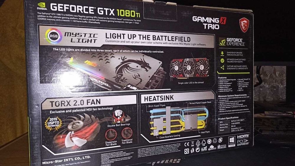 MSI RTIO GTX 1080Ti 11Gb 384bit