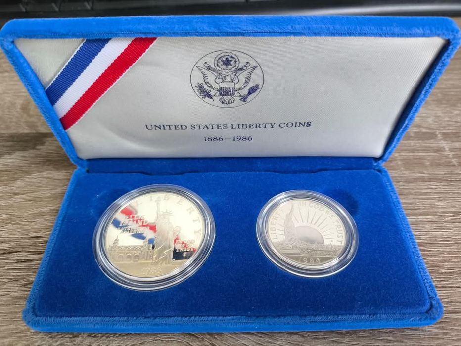 Набір срібних монет! США. СВОБОДА! СРІБЛО. ПРУФ. Сертифікат!