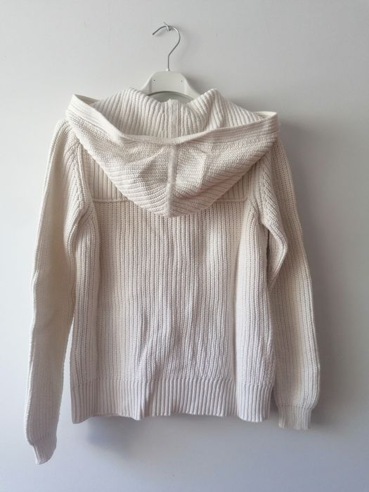 Casaco branco de seda algodão Massimo Dutti