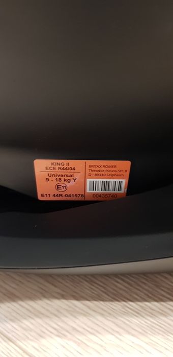 Britax Romer King II 9-18kg