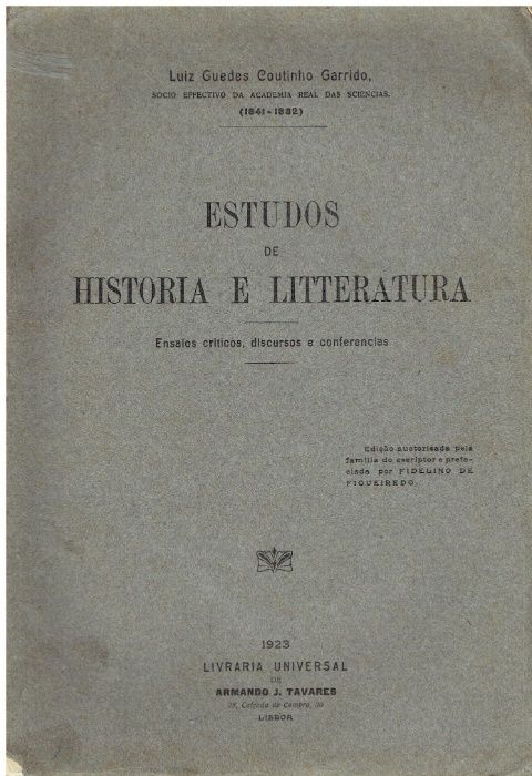 8874 Studies in History and Literature by Luiz Guedes Coutinho Garri