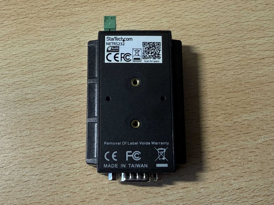 StarTech Serial-to-IP Ethernet Device Server - RS232 - DIN