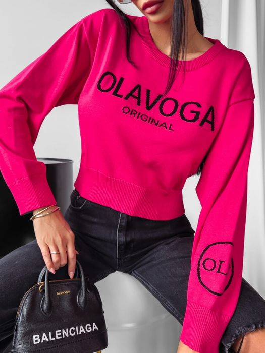 Wyprzedaż Sweterek Olavoga Kasumi M różowy neon róż