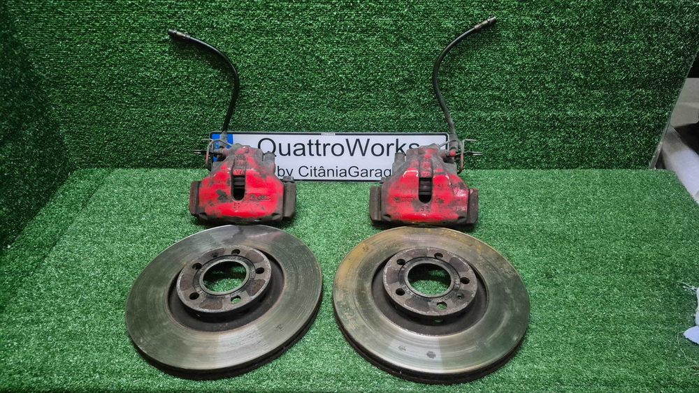 Travagem completa 312mm AUDI A4 B6 B7 8E discos pinças suportes original OEM em excelente estado