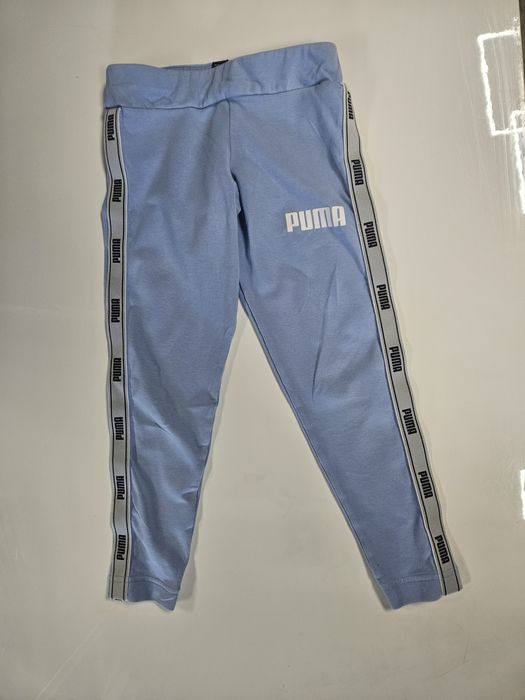 Śliczne dziewczęce leginsy niebieskie oryginalne Puma rozmiar 110