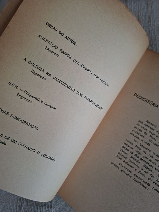 Memórias de Um Operário 2 volumes