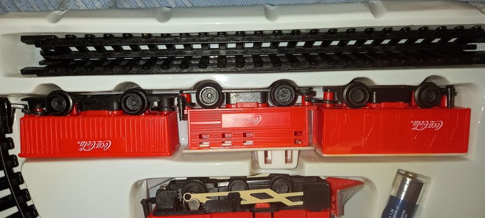 Comboio miniatura da Coca-Cola