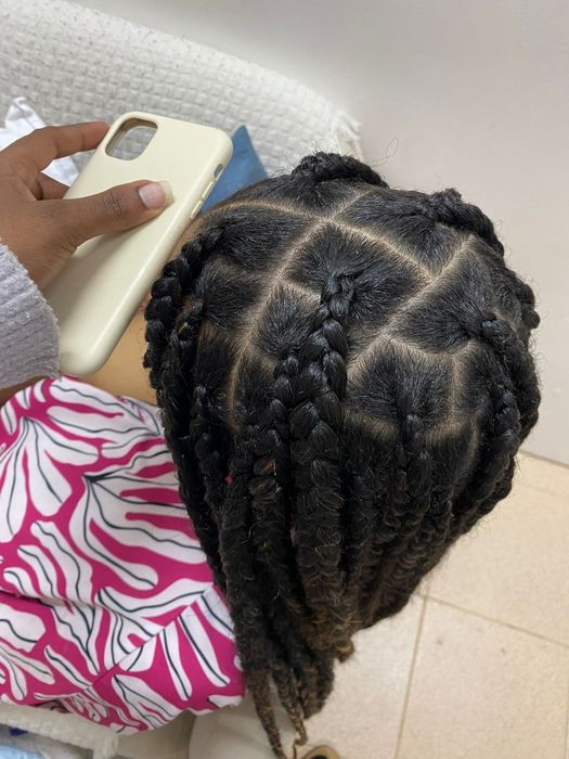 Tranças africanas com estilo.