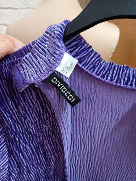 Sukienka welurowa elastyczna odkryte plecy H&M r M 38