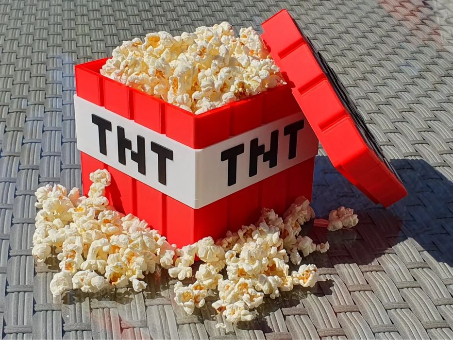 Caixa TNT Minecraft para Petiscos