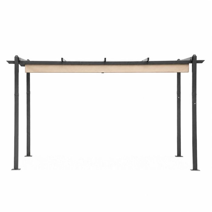 PERGOLA Ogrodowa Tarasowa 3x4m stalowa altana zadaszenie rozsuwane BEŻ